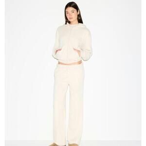 NWT Skims Cotton Fleece Straight Leg Pant Limited Edition Oatmeal Heather Sz XL